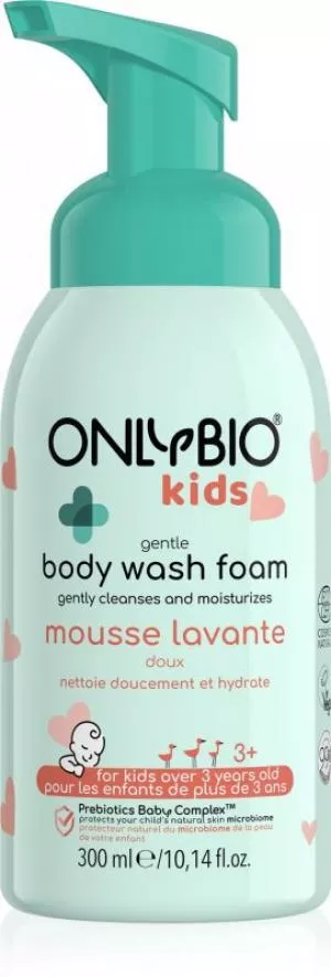 OnlyBio Mousse lavante douce pour les enfants à partir de 3 ans (300 ml) - avec un parfum délicat