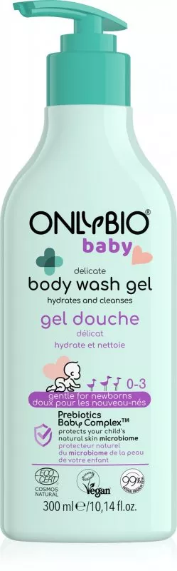 OnlyBio Lave-bébé doux (300 ml) - convient dès la naissance.