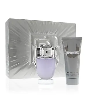 Coffret cadeau Paco Rabanne Invictus pour homme eau de toilette 100 ml + gel douche 100 ml