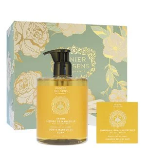 Panier Des Sens Regenerating Honey coffret cadeau savon liquide + shampooing solide pour cheveux secs 75 g