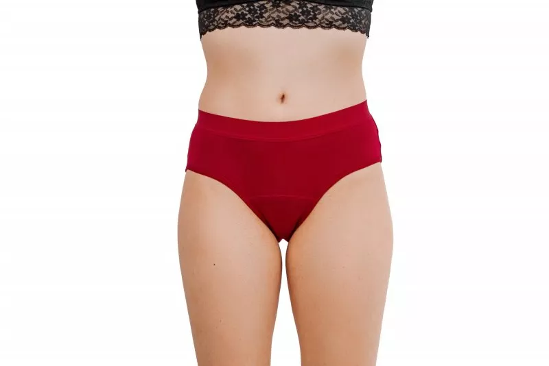 Pinke Welle Culotte menstruelle Bikini Red - Medium - Politique d'échange de 100 jours et des menstruations légères (M)