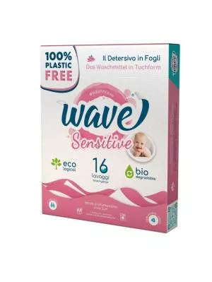 Wave Bandes de lavage sensibles sans parfum pour 16 lavages