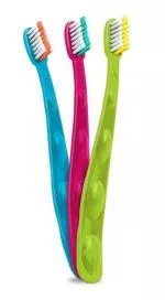 Preserve Brosse à dents pour enfants (souple) - cyan - fabriquée à partir de pots de yaourt recyclés
