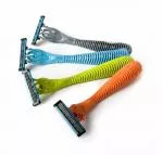 Preserve Rasoir triple (2 têtes incluses) - orange - avec 3 lames, fabriqué en plastique recyclé
