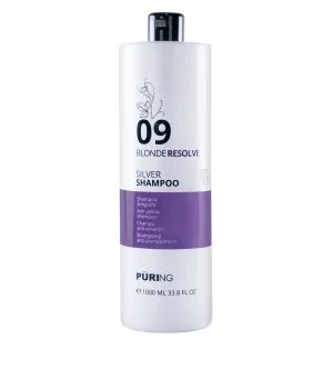 PURING 09 BlondeResolve Silver Shampoo shampooing neutralisant pour cheveux blonds, gris et décolorés