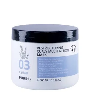 PURING 03 Rehab Restructuring Curly Multi Action Mask masque hydratant intensif pour cheveux bouclés, ondulés et crépus