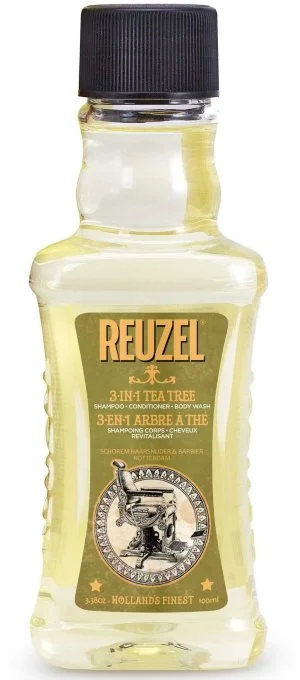 REUZEL 3-en-1 Tea Tree Shampooing-Après-shampooing-Gel douche shampooing pour homme 3-en-1 pour homme