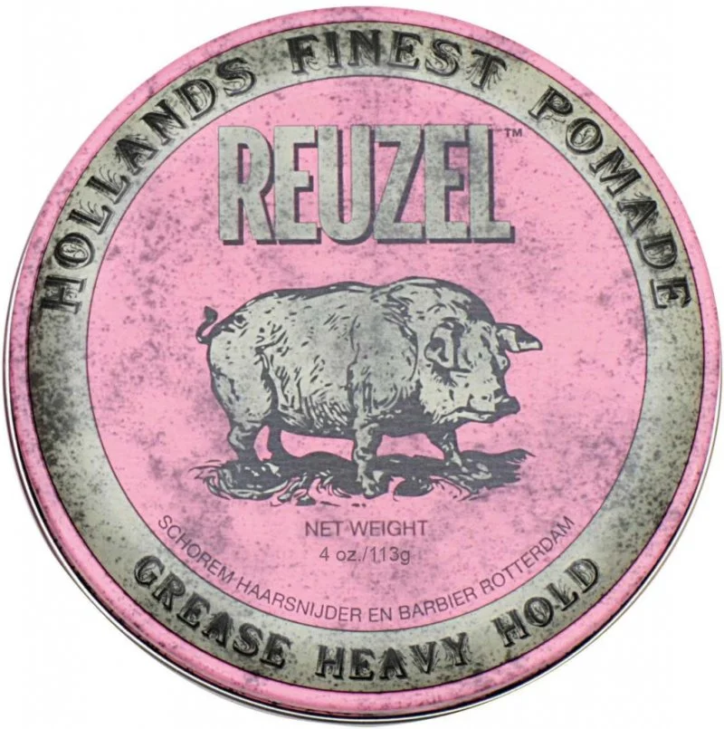 Styling Pink Pomade Grease Heavy Hold pommade coiffante à fixation moyenne et finition brillante 113 g pour hommes