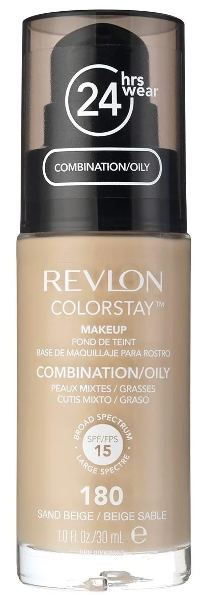 Colorstay Fond de teint Peaux mixtes à grasses 180 Sand Beige 30 ml
