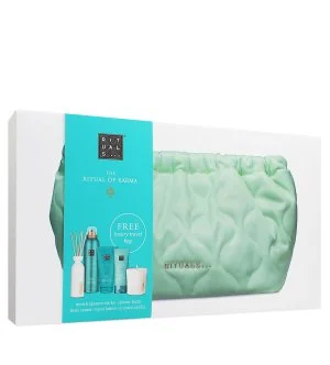 Rituals The Ritual of Karma coffret cadeau gel douche 200 ml + crème pour le corps 150 ml + bougie parfumée 140 g + diffuseur à bâtonnets 70 ml + crème pour les mains