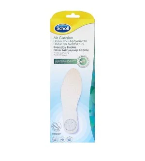 Scholl Air Cushion Everyday Insoles semelles en mousse de latex Airflow 1 paire