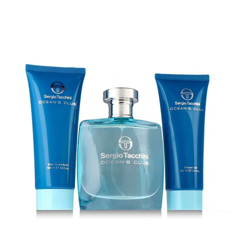 Ocean's Club Eau de Toilette pour Homme 100 ml + Baume Après-rasage 100 ml + Gel Douche