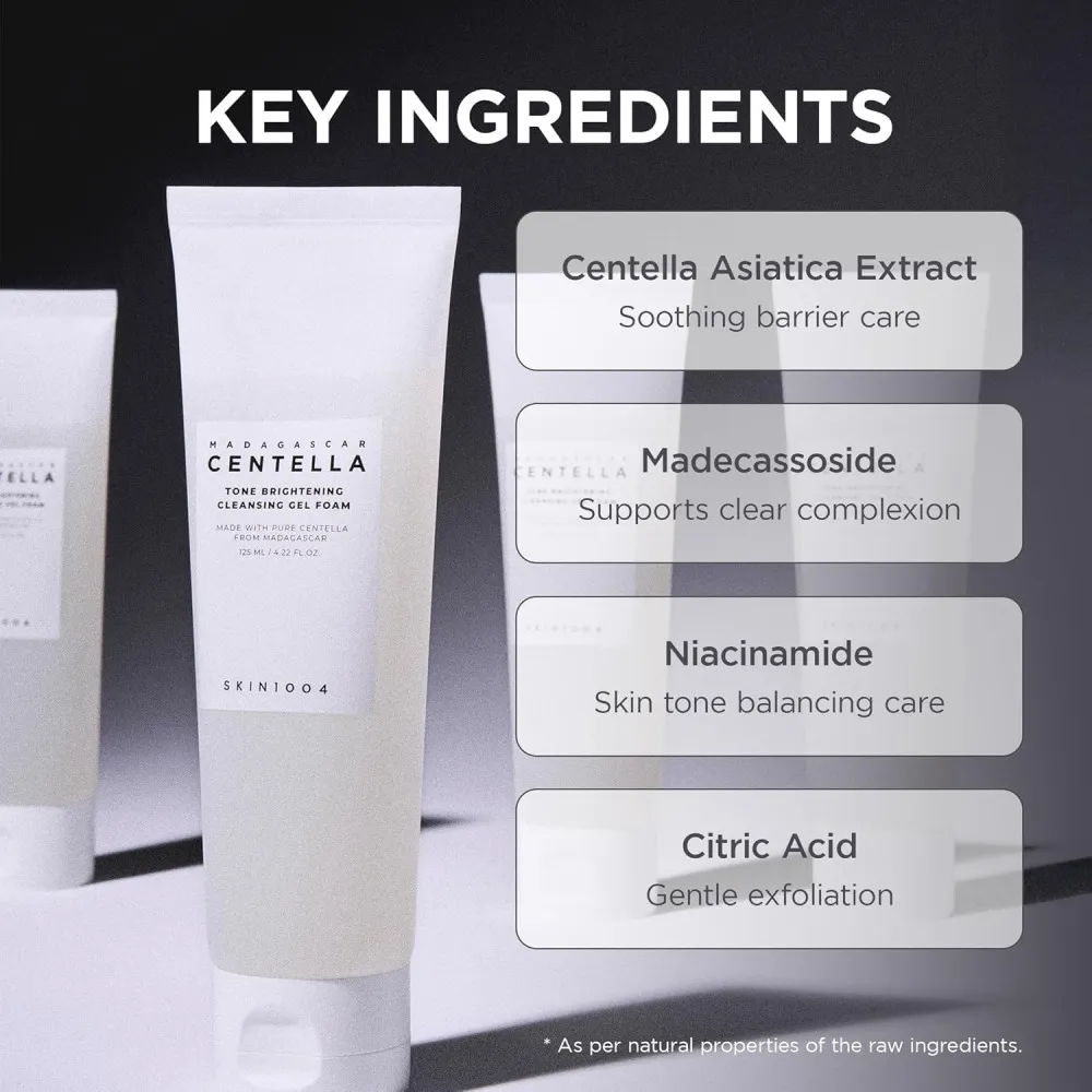 Madagascar Centella gel nettoyant moussant pour l’éclat et l’hydratation 125 ml