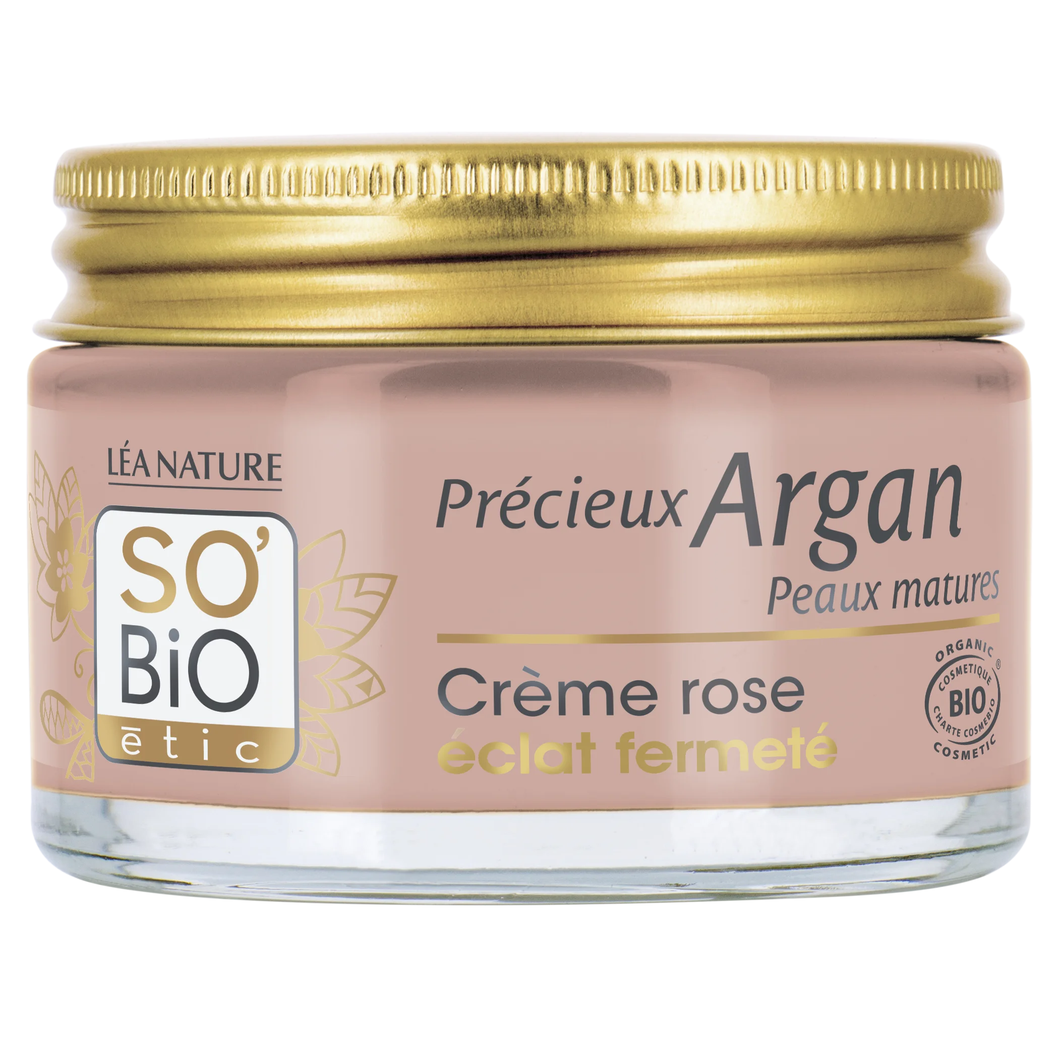 SO’BiO étic Anti-age Précieux Argan Crème de jour rose raffermissante GOLD BIO (50 ml) - raffermit et illumine la peau