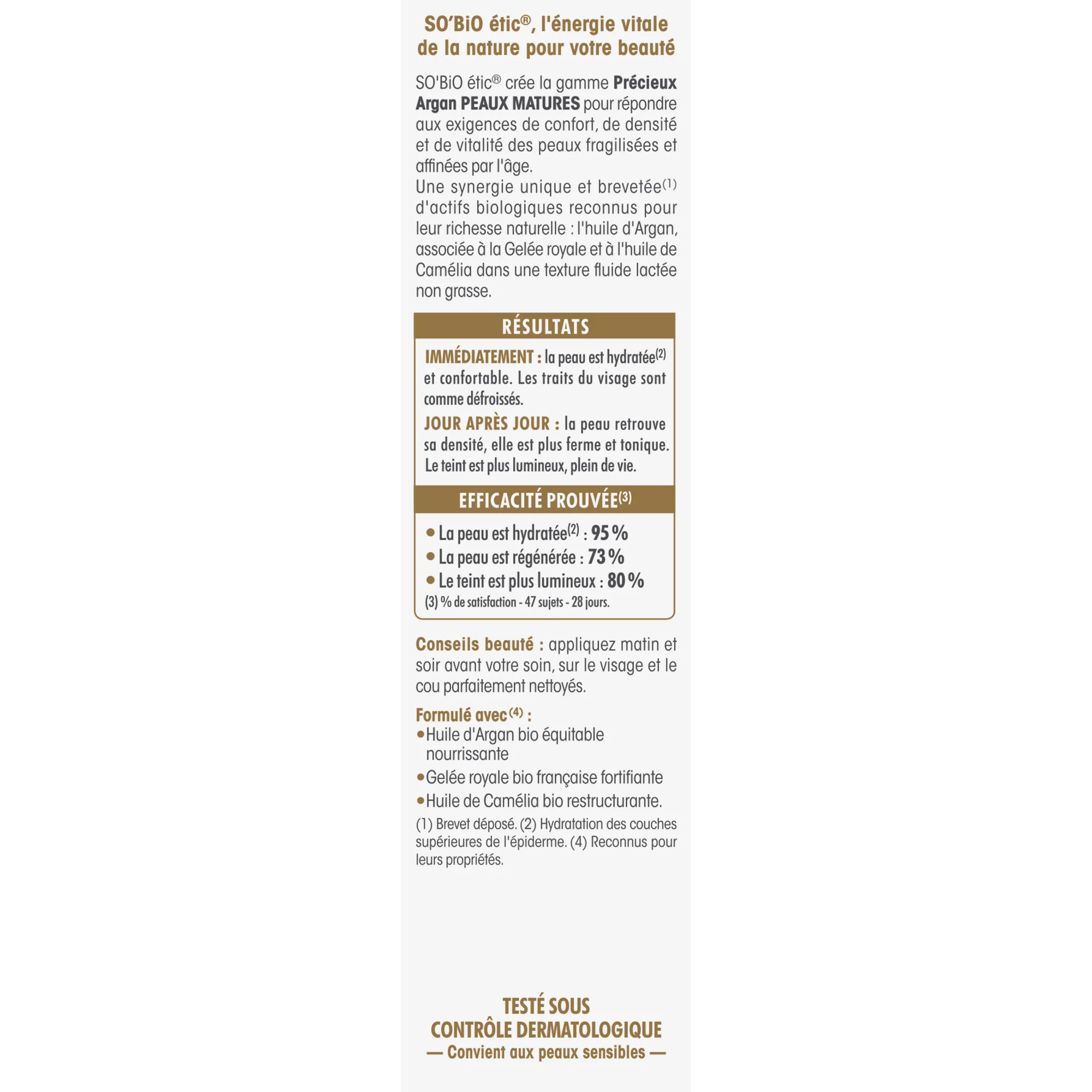 SO’BiO étic Anti-Âge Précieux Argan Sérum hydratant et régénérant GOLD BIO (30 ml) - à l'acide hyaluronique