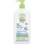 SO’BiO étic BABY Gel lavant pour enfants - extra doux pour le corps et les cheveux BIO (500 ml) - ne pique pas les yeux