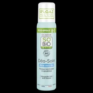 SO’BiO étic Déodorant naturel ECO SPRAY 24h - Aloe vera BIO (100 ml) - efficace jusqu'à 24 heures