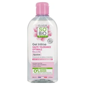 SO’BiO étic Gel lavant intime hypoallergénique BIO (200 ml) - à l’extrait de mauve commune