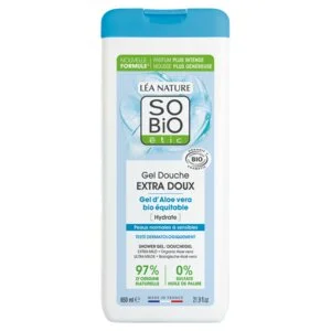 SO’BiO étic Gel douche EXTRA DOUX à l’Aloe vera BIO (650 ml) - hydrate intensément