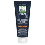 SO’BiO étic Gel douche MEN 3en1 - cèdre BIO tonifiant (200 ml) - pour le corps, le visage et les cheveux