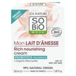 SO’BiO étic Crème richement nourrissante au lait d’ânesse BIO (50 ml) - pour peaux très sèches