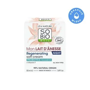 SO’BiO étic Crème de nuit régénérante au lait d’ânesse BIO (50 ml) - texture fouettée