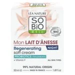 SO’BiO étic Crème de nuit régénérante au lait d’ânesse BIO (50 ml) - texture fouettée