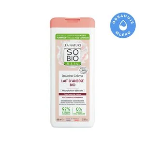 SO’BiO étic Crème de douche délicatement hydratante au lait d’ânesse BIO (650 ml) - tous types de peau