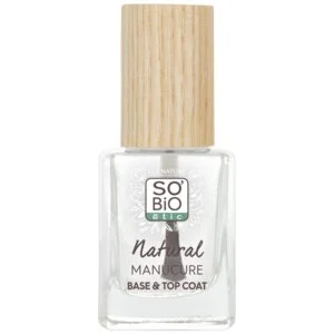 SO’BiO étic Vernis à ongles transparent - base et top coat (11 ml) - renforce et lisse les ongles