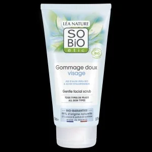 SO’BiO étic Gommage doux hydratant à l’Aloe vera BIO pour une utilisation fréquente (150 ml) - à l’acide hyaluronique