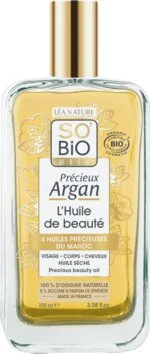 SO’BiO étic Précieux Argan Huile nourrissante pour le corps, le visage et les cheveux BIO (100 ml) - élixir de jeunesse et de beauté