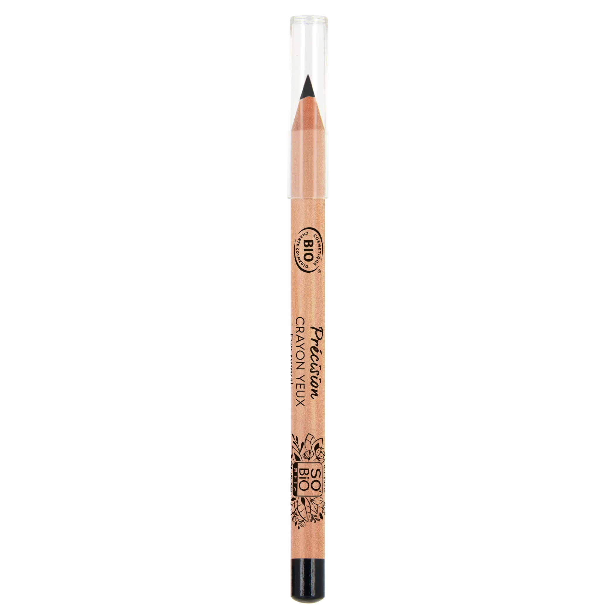 SO’BiO étic Crayon pour les yeux naturel PRÉCISION BIO (3 g) 01 noir BIO - met en valeur vos yeux