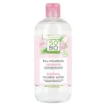 SO’BiO étic Eau micellaire apaisante à l'Aloe Vera BIO (500 ml) - enrichie en eau de camomille