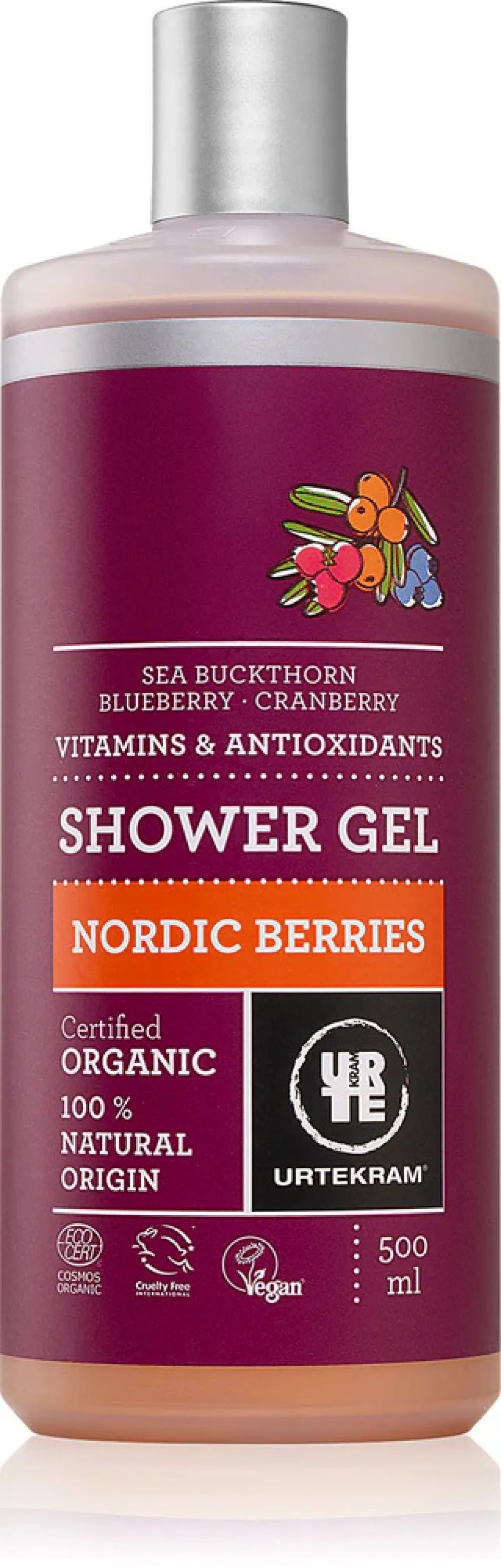 Urtekram Douchegel Nordic Berries 500ml BIO, VEG