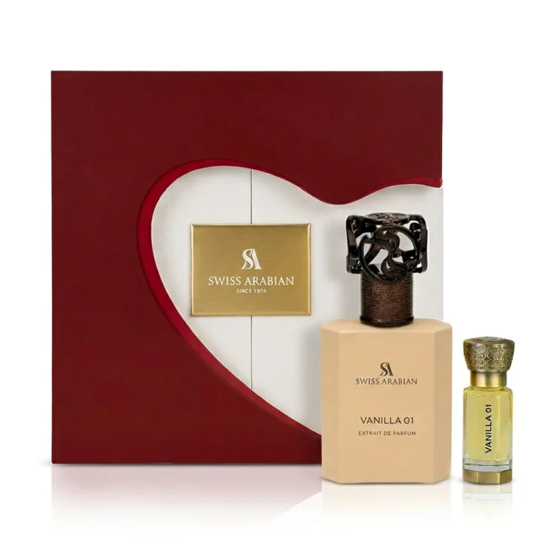 Vanilla 01 50 ml + huile parfumée, extrait de parfum pour femme 12 ml