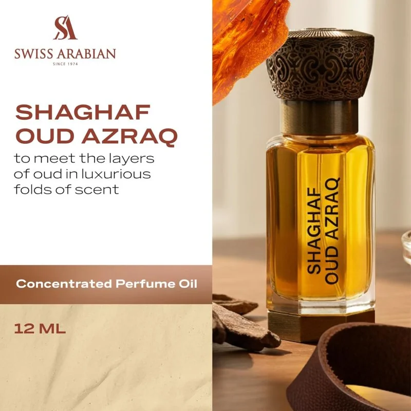 Shaghaf Oud Azraq Huile de Parfum Concentrée U 12 ml