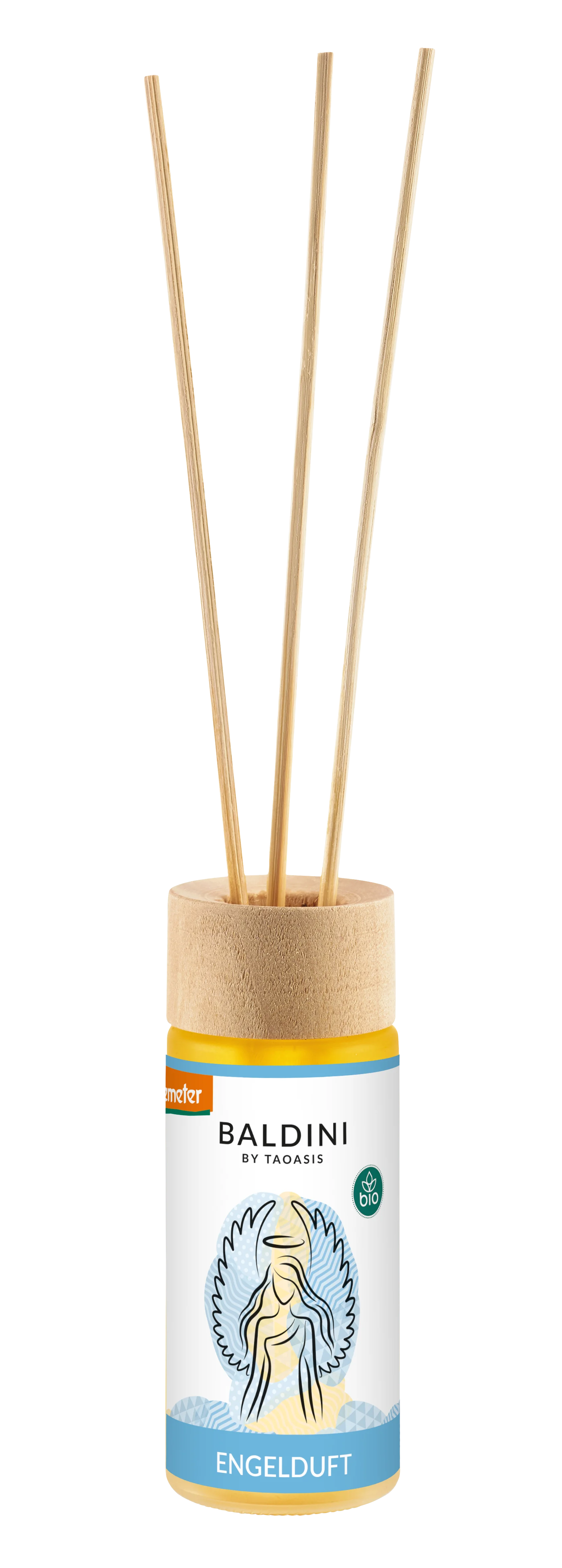 Taoasis Baldini Diffuseur d’arômes à bâtonnets Angel Scent BIO (50 ml) - euphorisant, harmonisant et activant