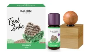 Taoasis Baldini Coffret aromatique FeelPine BIO (10 ml) - décoration en bois faisant office de diffuseur