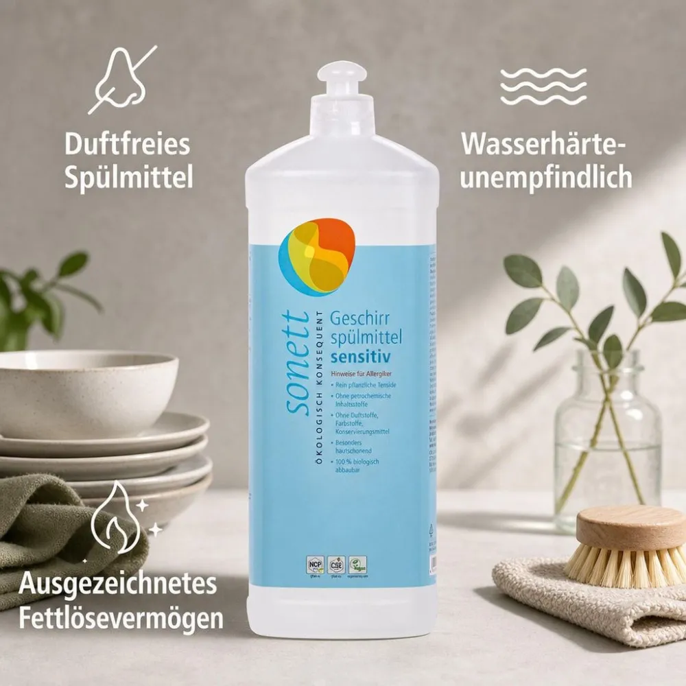 Sonett Vloeibaar afwasmiddel - Sensitive 1 l