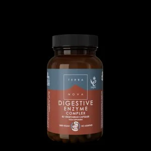 Terranova Health Complexe d'enzymes digestives (50 gélules) - enrichi en fenouil, gingembre et artichaut
