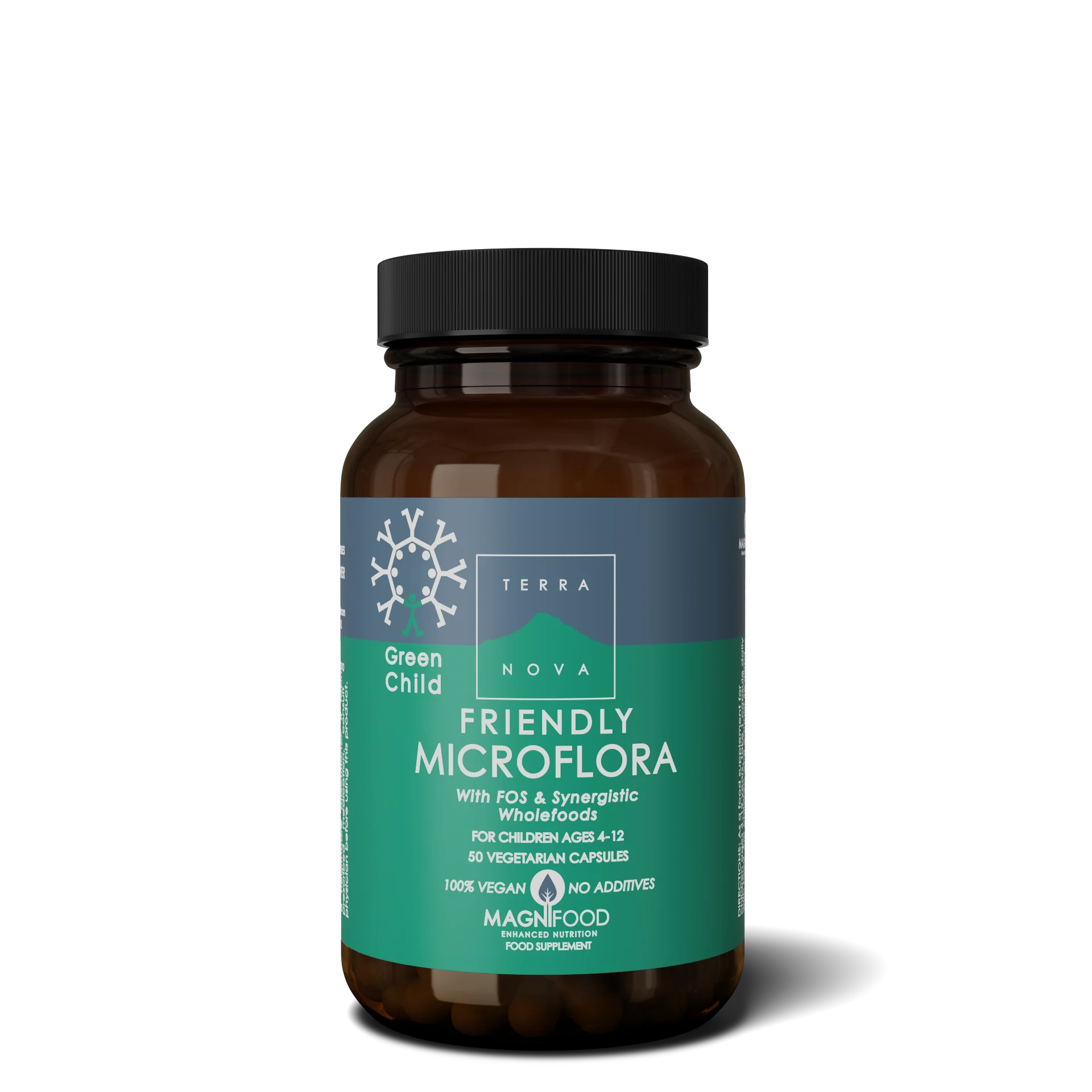 Terranova Health Green Child Friendly Microflora (50 gélules) - convient aux enfants de 4 à 12 ans