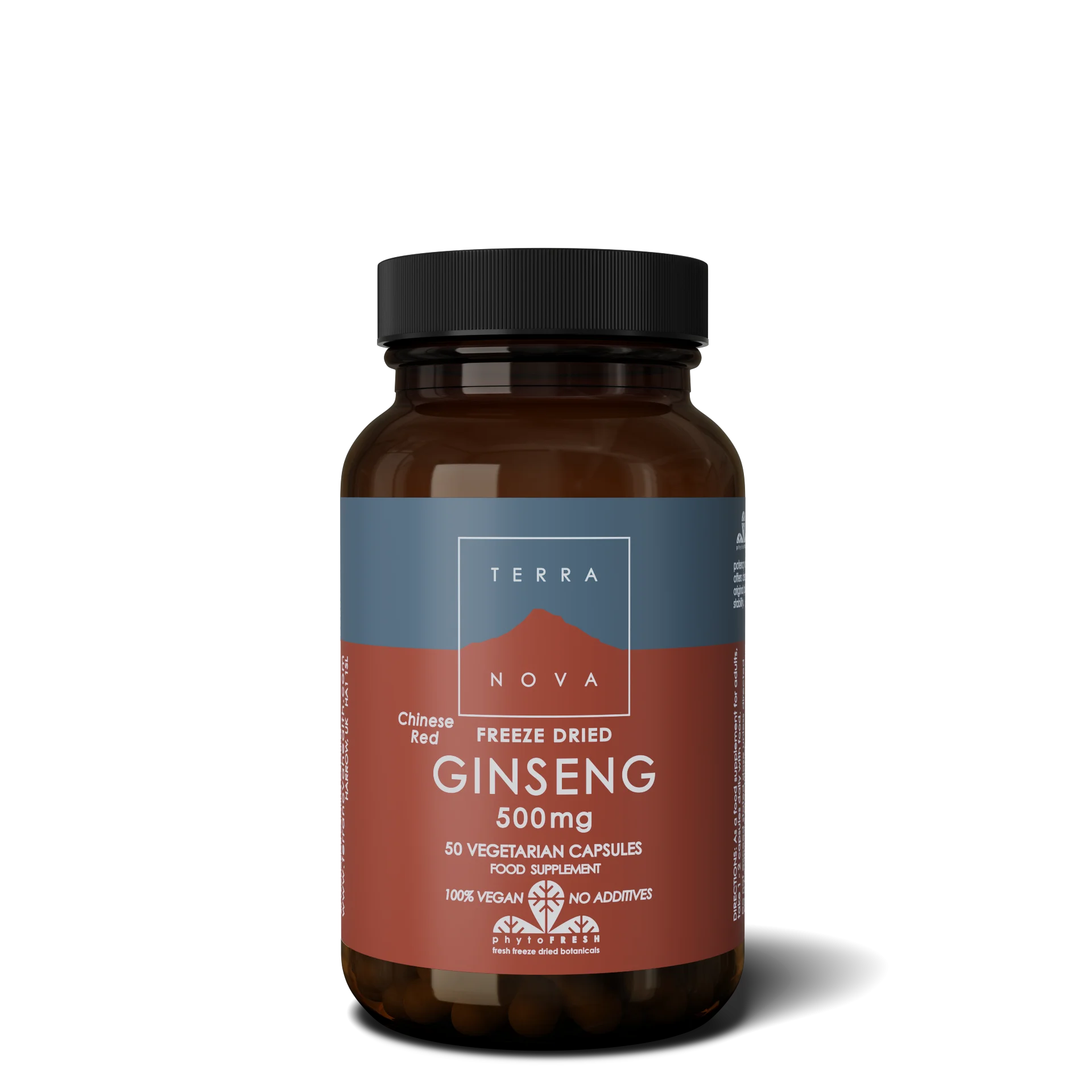 Terranova Health Ginseng rouge de Chine lyophilisé BIO (50 gélules) - soutient l’immunité