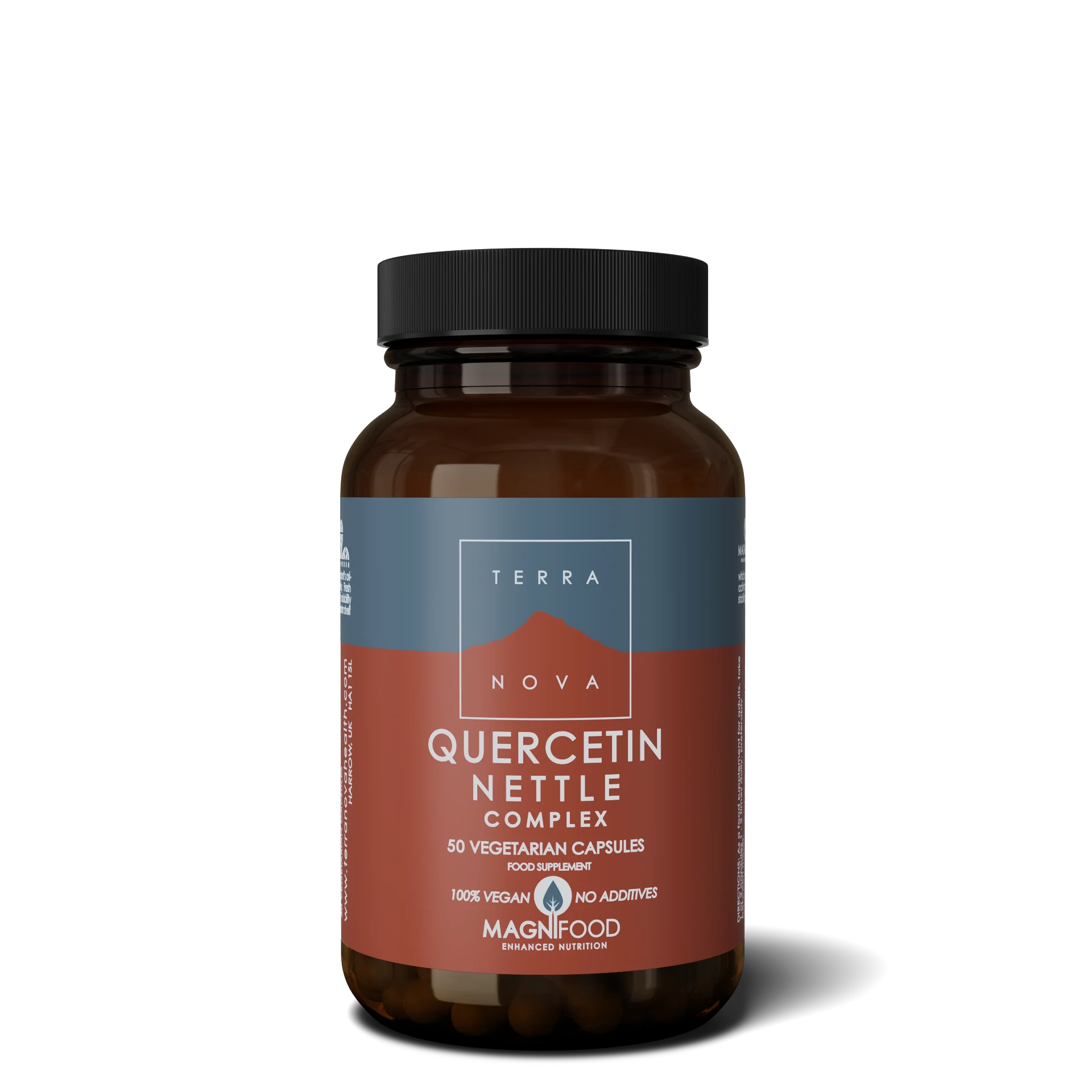 Terranova Health Quercetin Nettle Complex avec de l'ortie (50 gélules) - pendant la saison des pollens et en cas d'immunité affaiblie