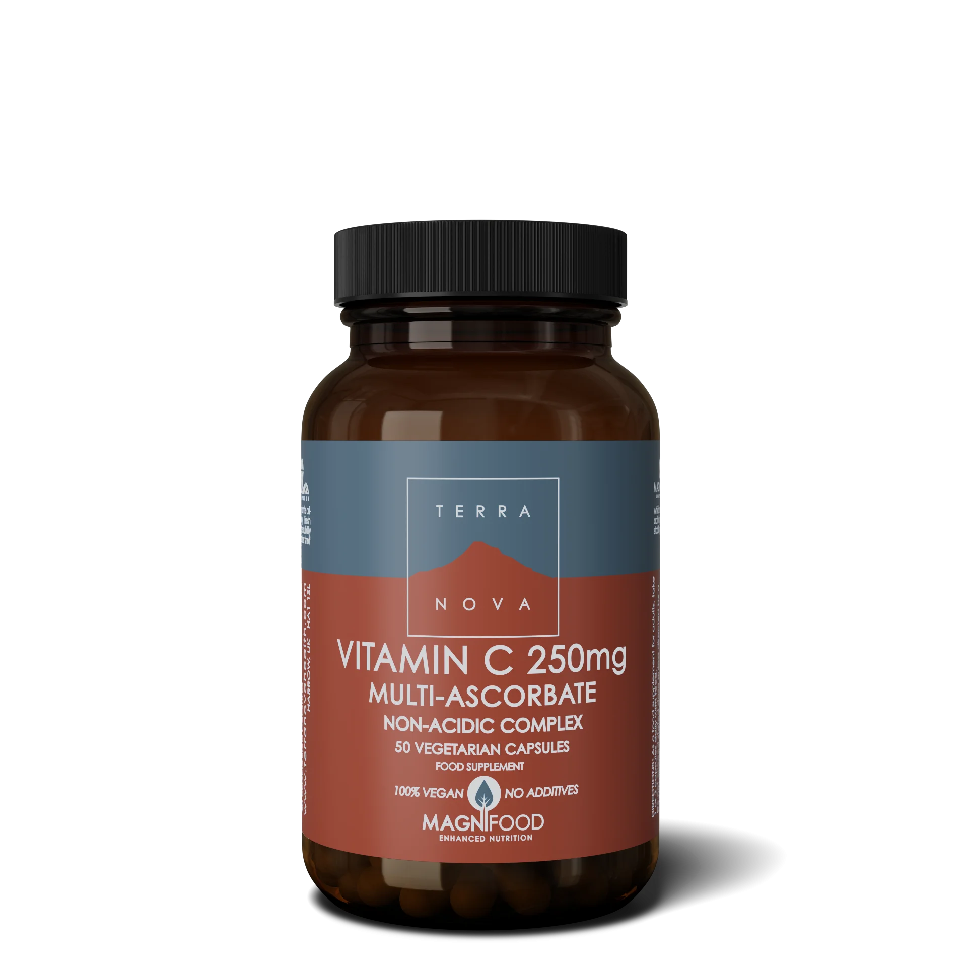 Terranova Health Vitamine C 250 mg Complexe 50 gélules - sous forme d'ascorbates minéraux