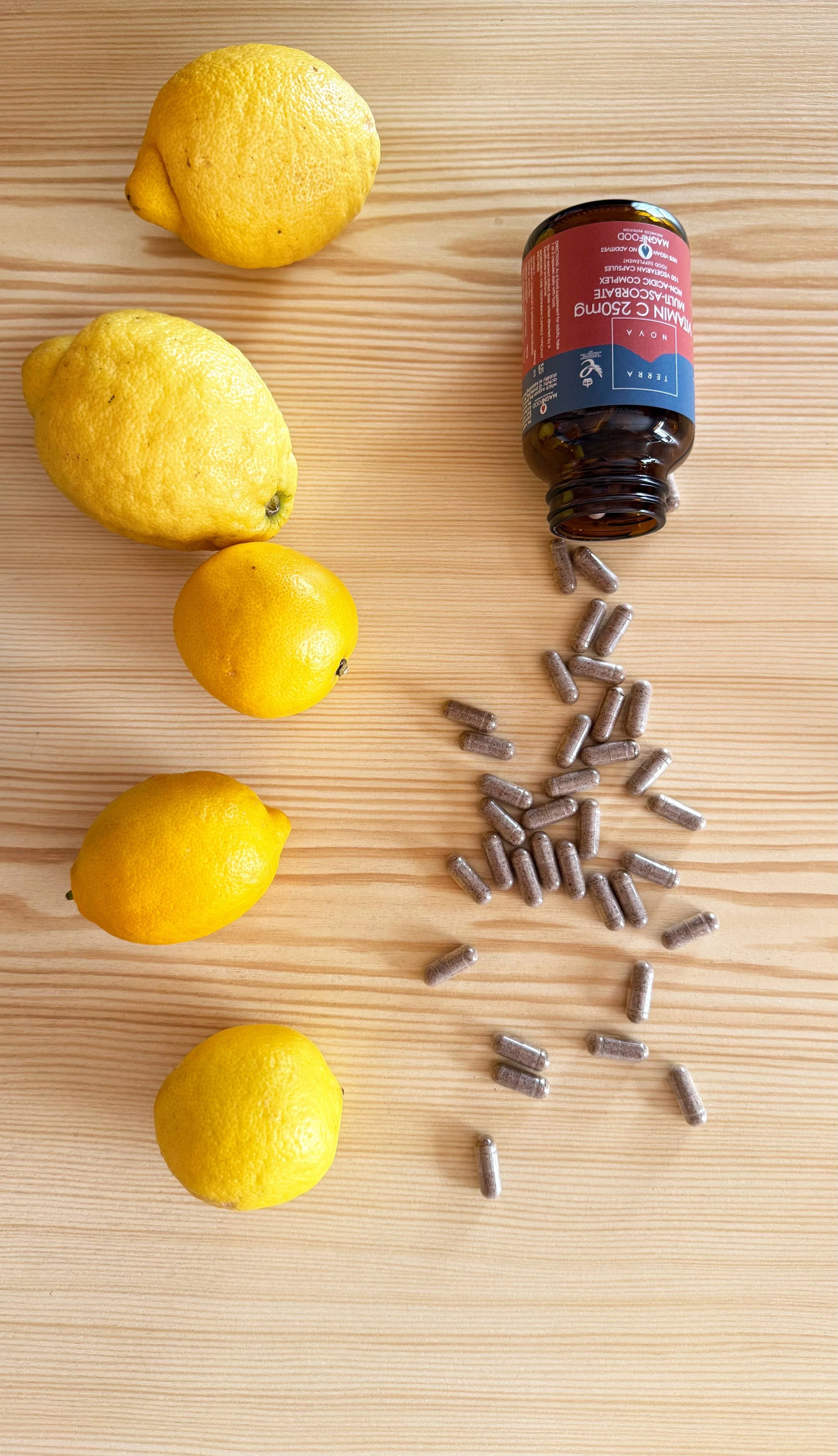 Terranova Health Vitamine C 250 mg Complexe 50 gélules - sous forme d'ascorbates minéraux