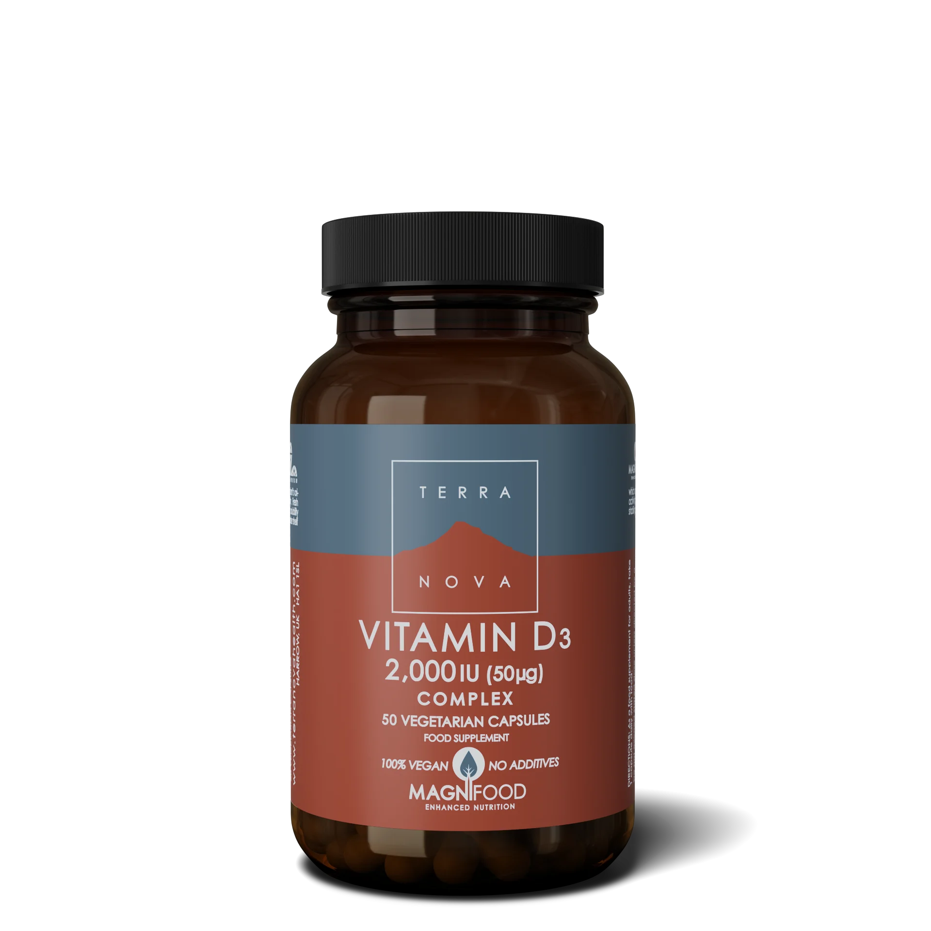 Terranova Health Vitamine D3 2000 UI Complexe (50 gélules) - issu du lichen