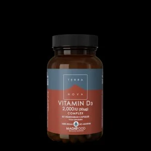 Terranova Health Vitamine D3 2000 UI Complexe (50 gélules) - issu du lichen
