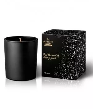 The Greatest Candle in the World Bougie parfumée en verre noir (170 g) - figue