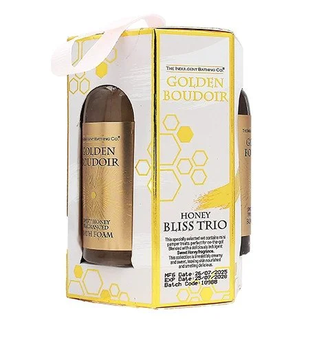 Golden Boudoir coffret cadeau gel douche 60 ml + mousse de bain 60 ml + lait corporel