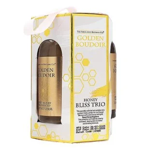 The Indulgent Bathing Co. Golden Boudoir coffret cadeau gel douche 60 ml + mousse de bain 60 ml + lait corporel